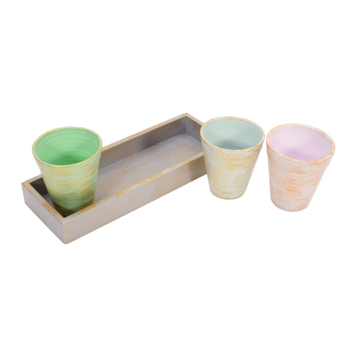 CRAFTMITRA Plant Stand 3 with Tray - Image 4