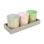 CRAFTMITRA Flower Stand Set of 3 with Tray - Image 3