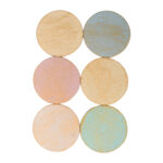Grey Dessert Tea Coasters with Holder (Multicolor, Set of 6) - Image 5
