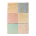 Grey Dessert Tea Coasters with Holder (Multicolor, Set of 6) - Image 3