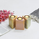 CRAFTMITRA Multicolor Candle Holders (Pack of 3) - Image 2