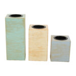 CRAFTMITRA MULTICOLOR Candle Holders Set of 3 - Image 2