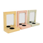 CRAFTMITRA MULTICOLOR Candle Holders With Mirror (Pack of 3) - Image 4