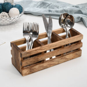 CRAFTMITRA WOODEN Cutlery Holder (PACK OF 1)