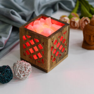 CRAFTMITRA WOODEN Rock Salt Lamp (PACK OF 1)