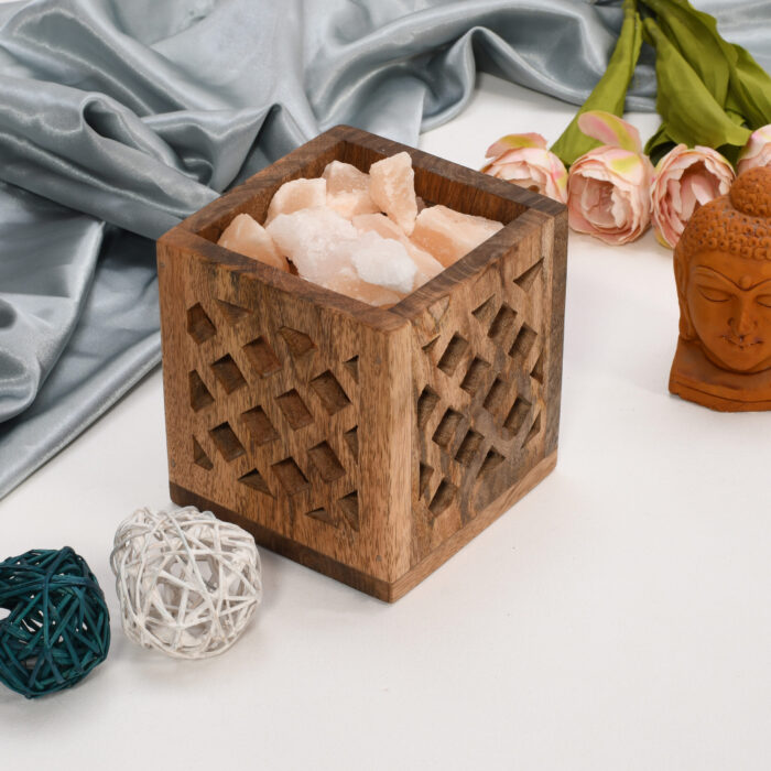 CRAFTMITRA WOODEN Rock Salt Lamp (PACK OF 1) - Image 2