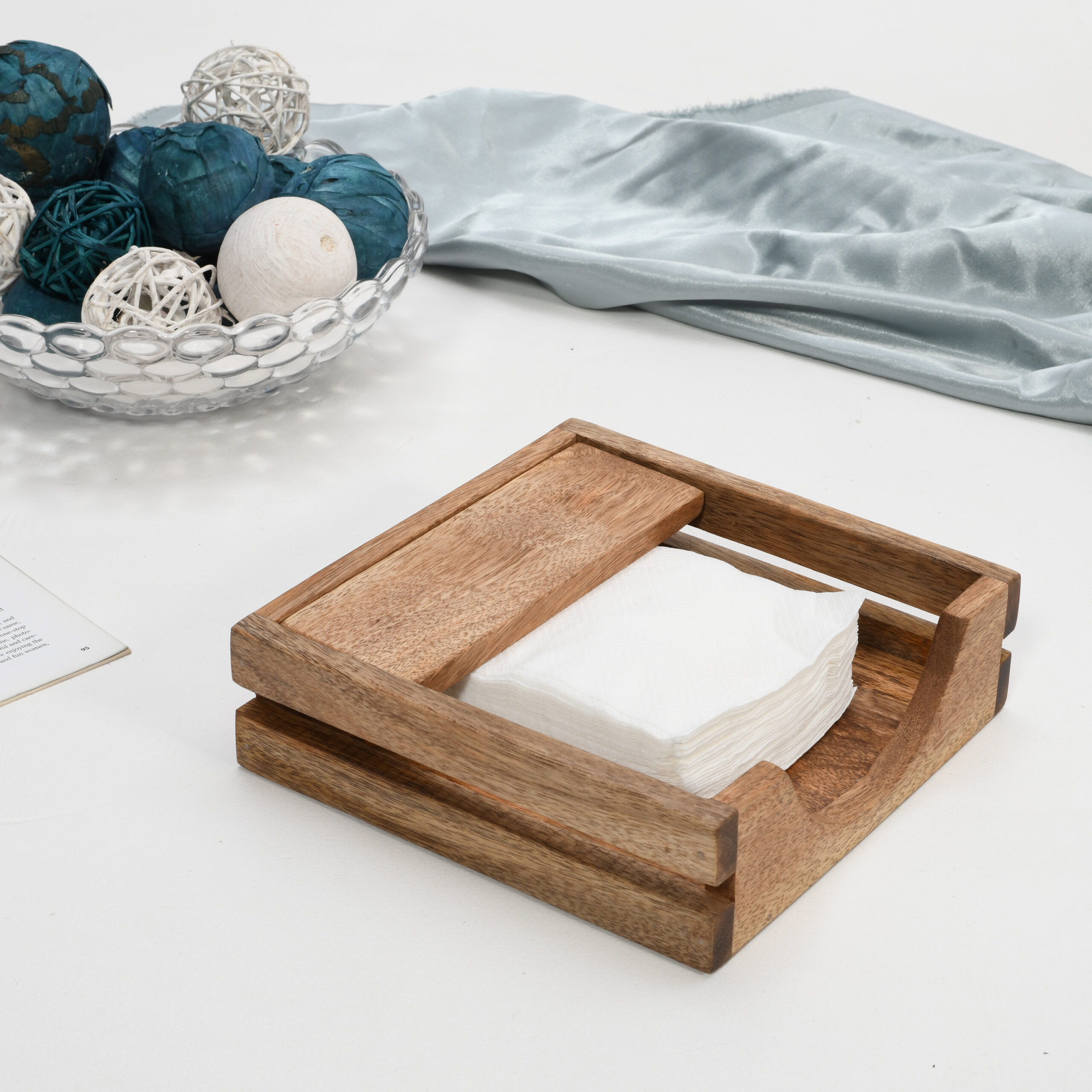 CRAFTMITRA Wooden Tissue Paper Holder (PACK OF 1)