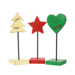 CRAFTMITRA mULTICOLOR Christmas Star Hart and Tree (PACK OF 3) - Image 3