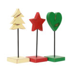 CRAFTMITRA mULTICOLOR Christmas Star Hart and Tree (PACK OF 3) - Image 4