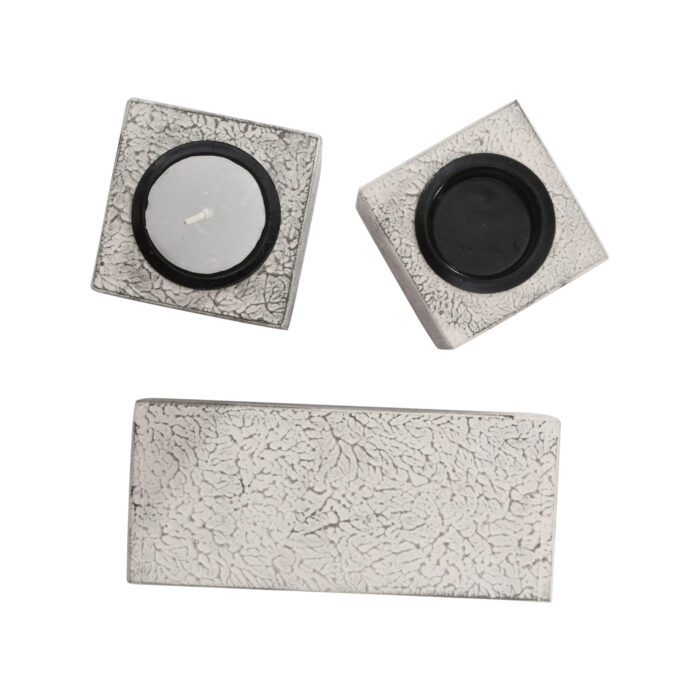 CRAFTMITRA GRAY Candle Holders (Set of 3) - Image 2