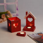 CRAFTMITRA RED Tea Light Holder (PACK OF 2)