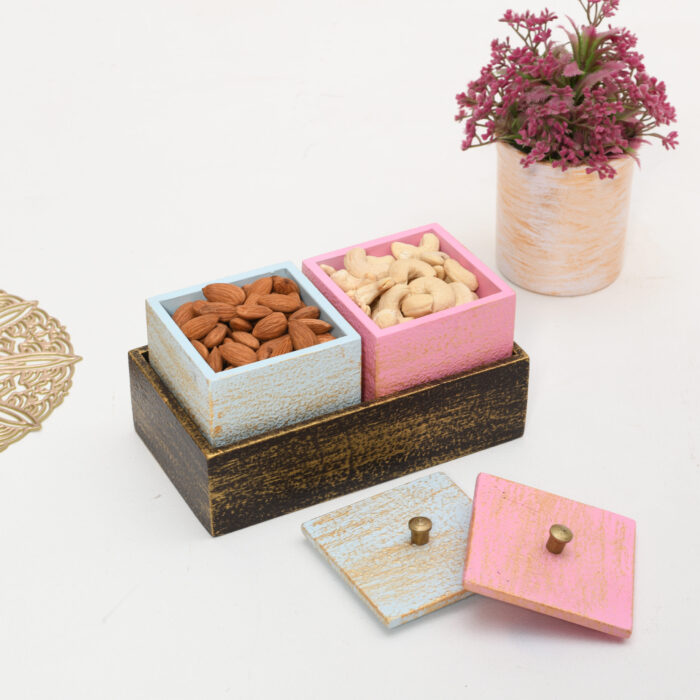 Brown Dessert Dry Fruit Tray Set