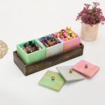 Brown Dessert Dry Fruit Tray Set