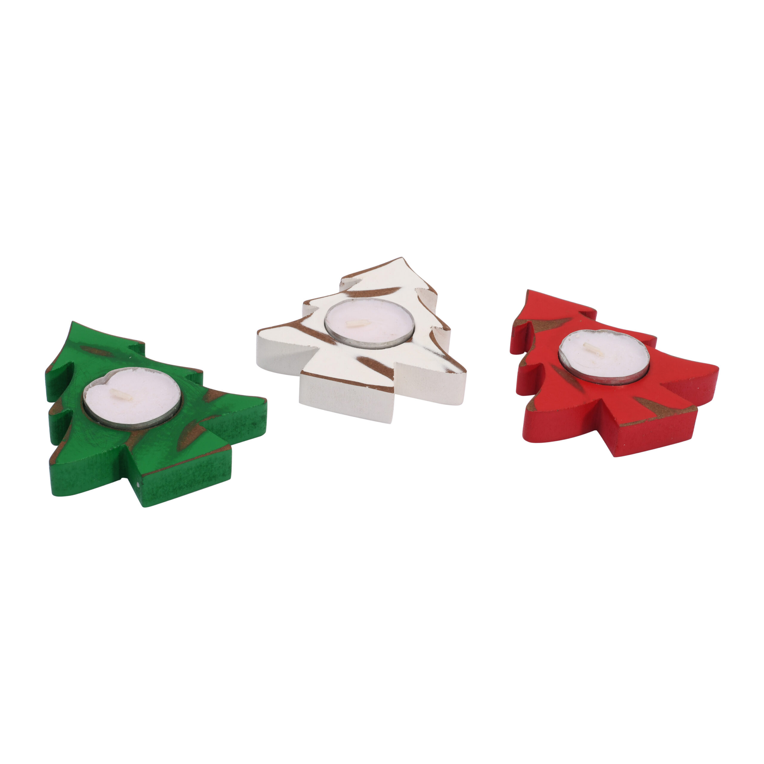 CRAFTMITRA Multicolor Candle Holder (PACK OF 3) - Image 1
