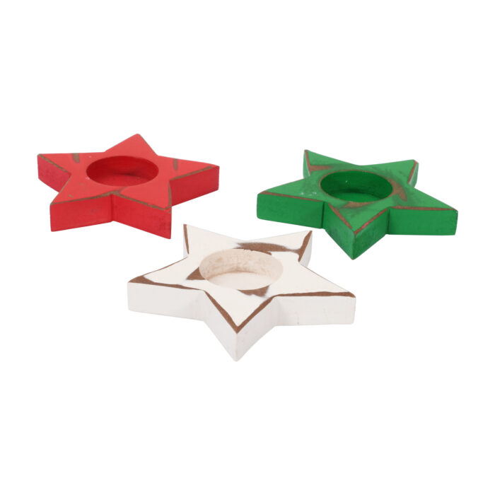 CRAFTMITRA Multicolor Candle Holder (PACK OF 3) - Image 3