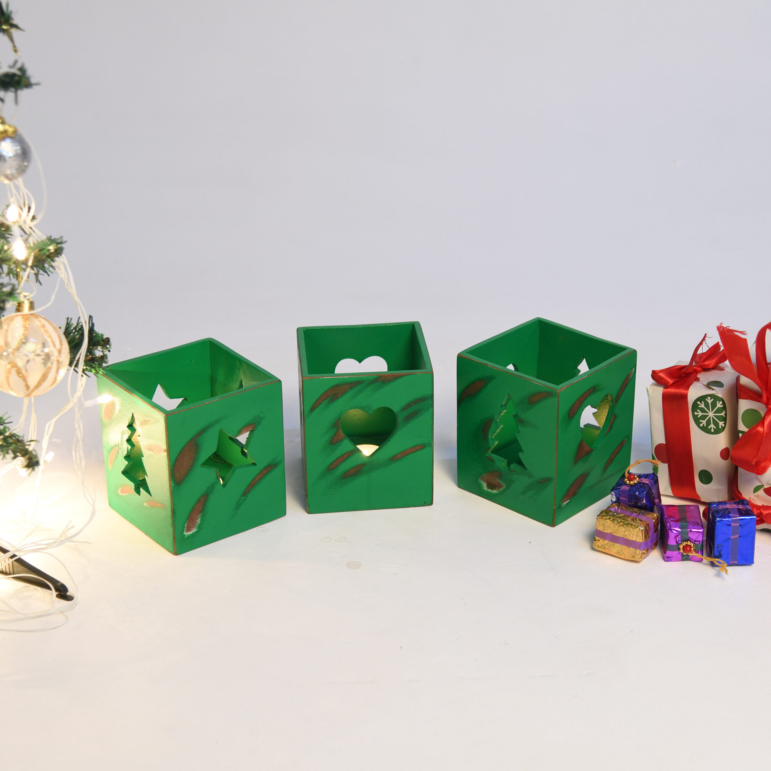 CRAFTMITRA 3 Tea Light Holder (PACK OF 3)