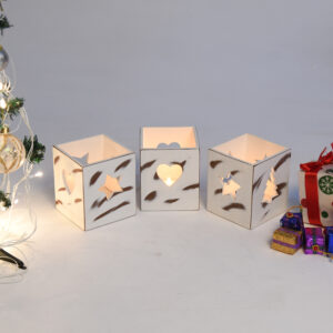 CRAFTMITRA WHITE Tea Light Holder (PACK OF 3)