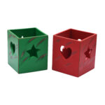 CRAFTMITRA MULTICOLOR Tea Light Holder (PACK OF 2) - Image 2