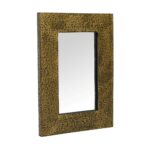 Brown Golden Rectangle Mirror Frame