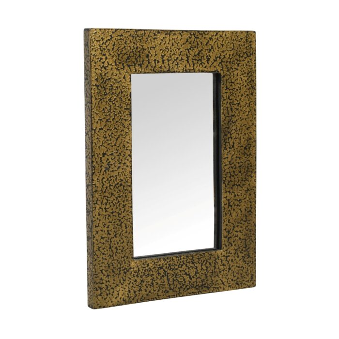 Brown Golden Rectangle Mirror Frame
