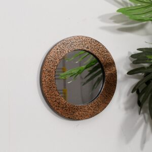 Brown Round Mirror Frame