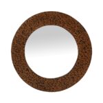 Brown Round Mirror Frame