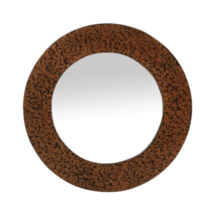 Brown Round Mirror Frame