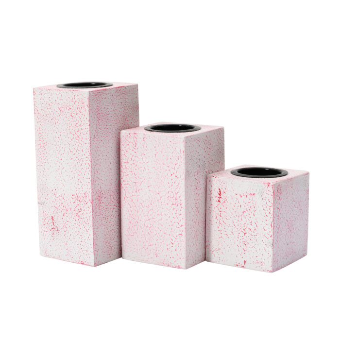 Pink Rustic T Light Holder