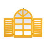Yellow Window Mirror