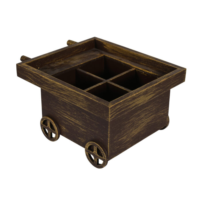 Drinks Serving Trolly (Brown) - Image 6