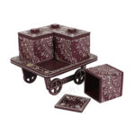 Trolley Dry Fruit Box with 4 Compartment (Ruby) - Image 3