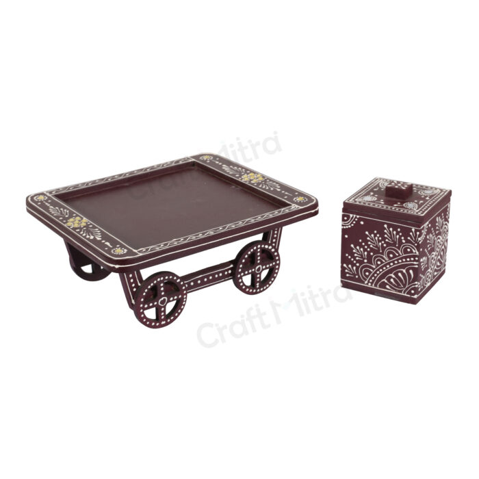 Trolley Dry Fruit Box with 4 Compartment (Ruby) - Image 4