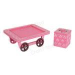 Trolley Dry Fruit Box with 4 Compartment (Pink) - Image 4
