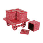 Trolley Dry Fruit Box with 4 Compartment (Red) - Image 3