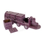 Dry Fruit Train 4 Container Set With Lid (Purple) - Image 3