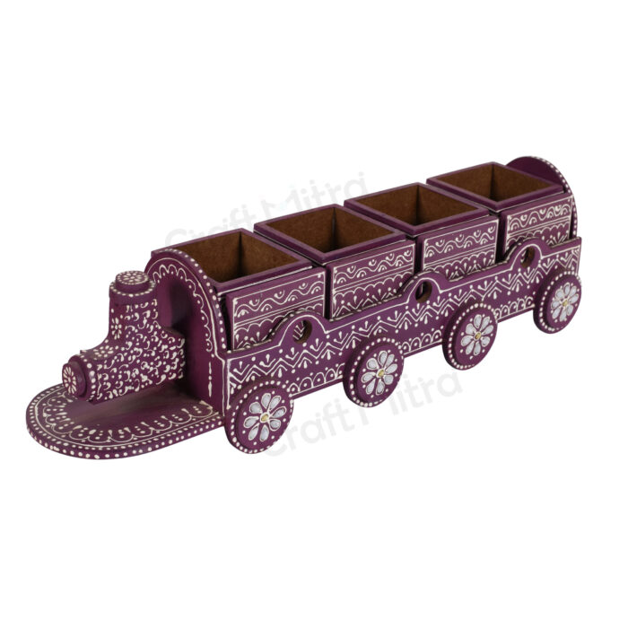 Dry Fruit Train 4 Container Set With Lid (Purple) - Image 4