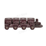 Dry Fruit Train 4 Container Set With Lid (Ruby) - Image 2