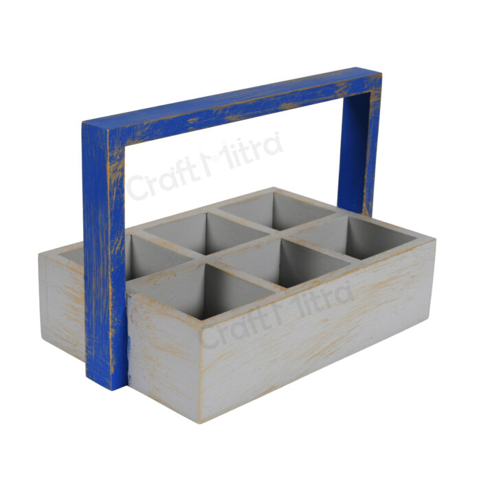 Drink Serving Tray 6 Section (Silver) - Image 3