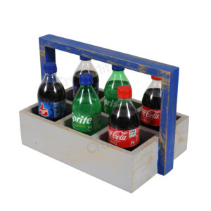 Drink Serving Tray 6 Section (Silver)