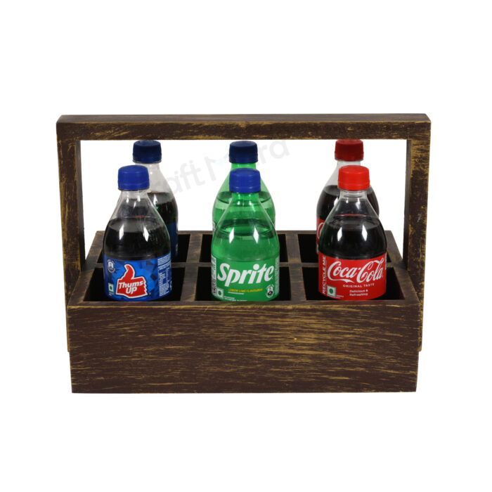 Drink Serving Tray 6 Section (Brown) - Image 2