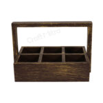 Drink Serving Tray 6 Section (Brown) - Image 3