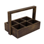 Drink Serving Tray 6 Section (Brown) - Image 4