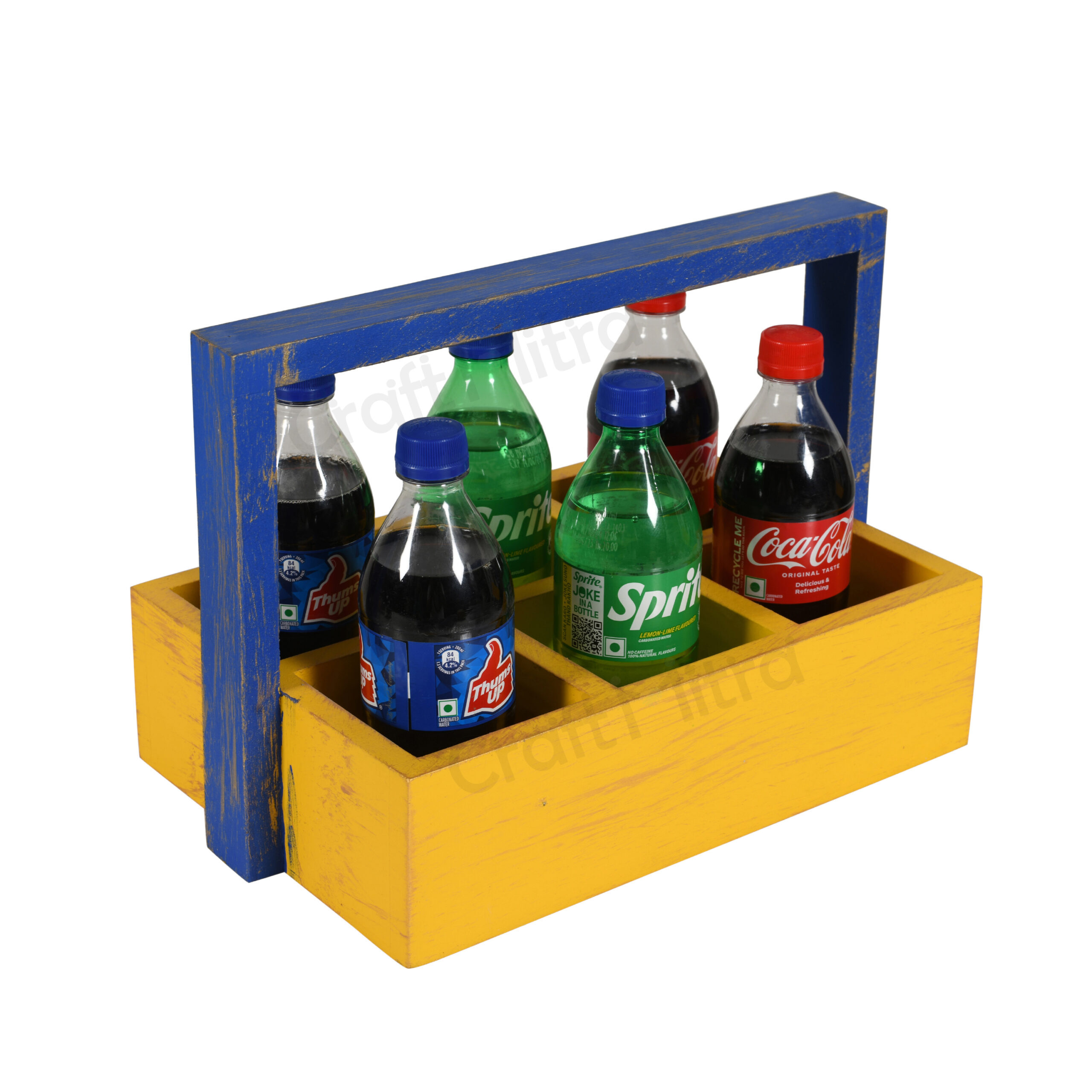 Drink Serving Tray 6 Section (Yellow) - Image 1