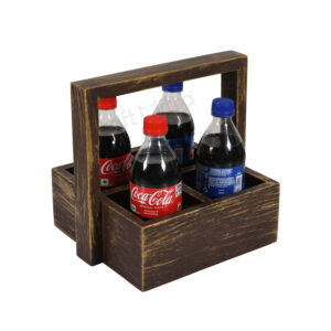 Drink Serving Tray 4 Section (Brown)