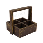 Drink Serving Tray 4 Section (Brown) - Image 4