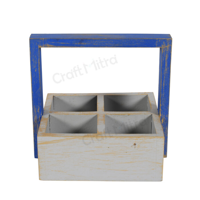 Drink Serving Tray 4 Section (Silver) - Image 3