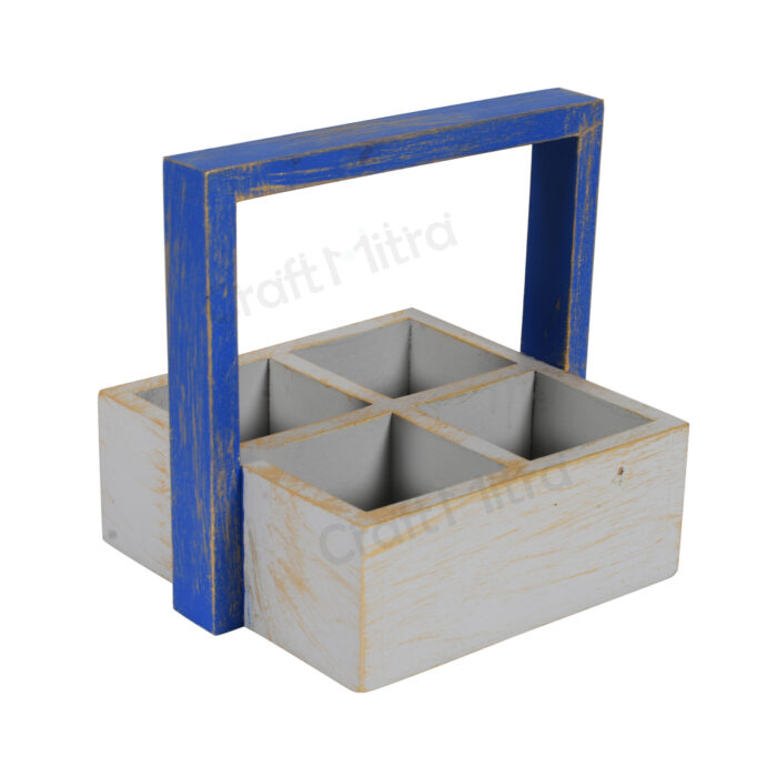 Drink Serving Tray 4 Section (Silver) - Image 4