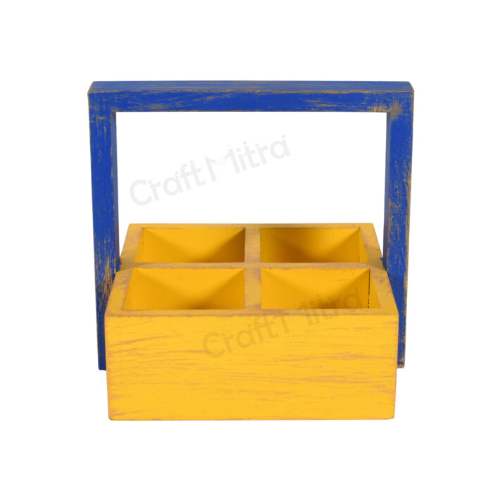 Drink Serving Tray 4 Section (Yellow) - Image 3