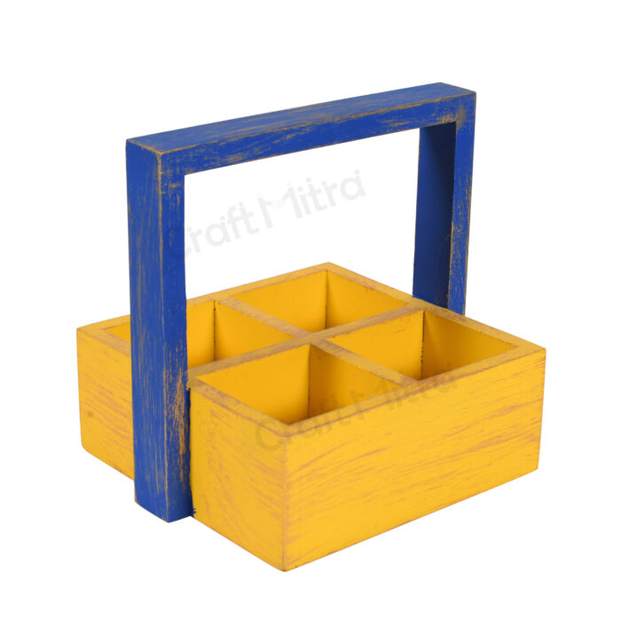 Drink Serving Tray 4 Section (Yellow) - Image 4