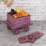 Trolley Dry Fruit Box with 4 Compartment (Purple)